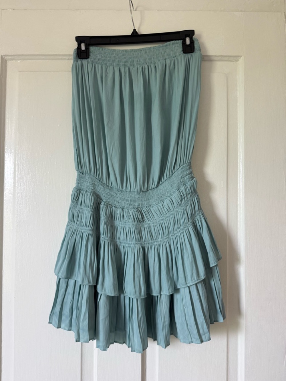 Mustard Seed Light Aqua Tiered Ruffle Dress